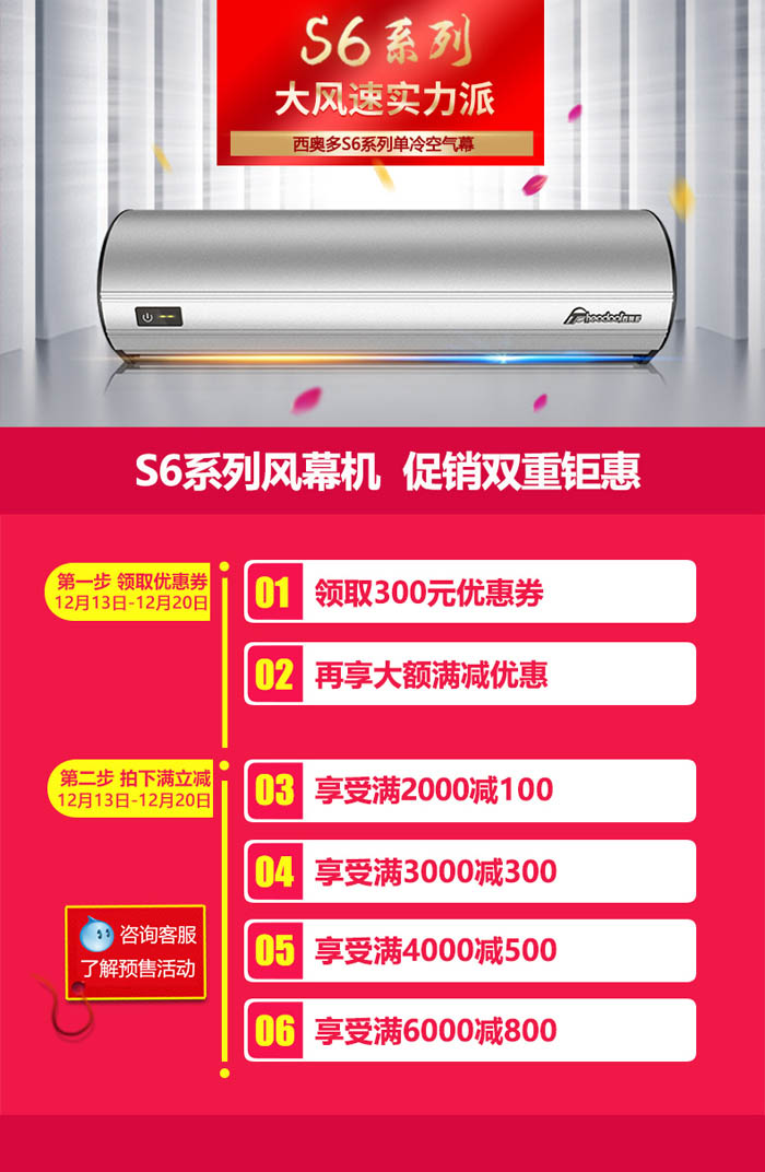 S6系列風(fēng)幕機(jī)，促銷雙重鉅惠